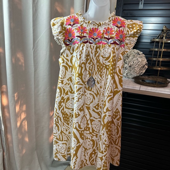 THML Embroidered Flutter Sleeve Dresss - Picture 3 of 9